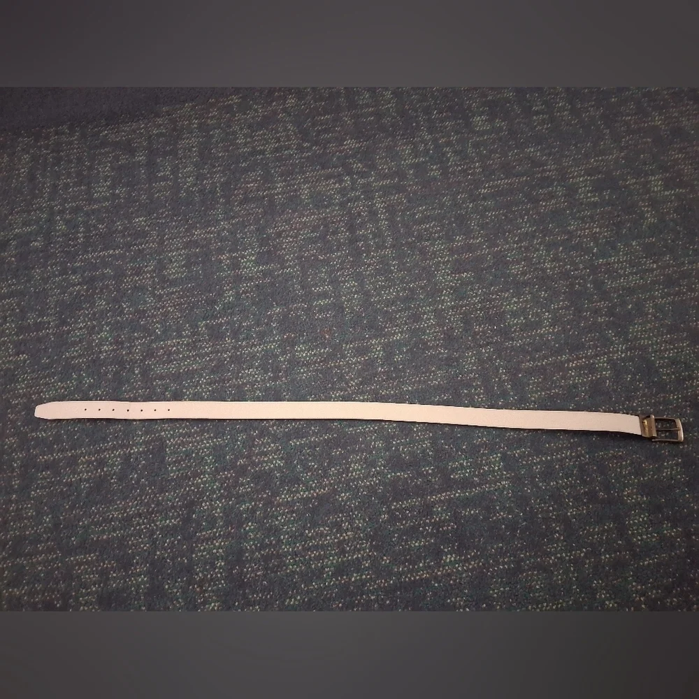 Nike White And Black Leather Belt